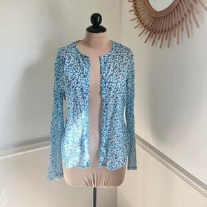Vintage Y2K Micro Daisy Floral Mesh‎ Blouse